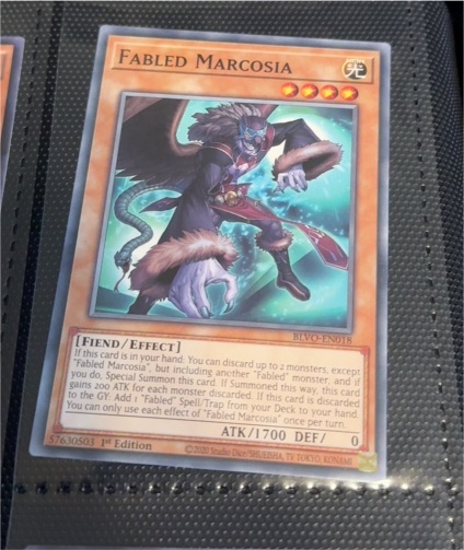 2020 Yu-Gi-Oh! BLVO-EN018 Fabled Marcosia — front