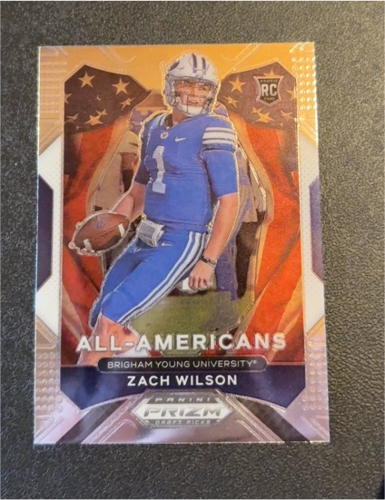 2021 Panini Prizm Draft Picks #182 Zach Wilson All-Americans — front