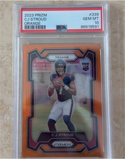 2023 Panini Prizm #339 C.J. Stroud Orange Rookie Card — front