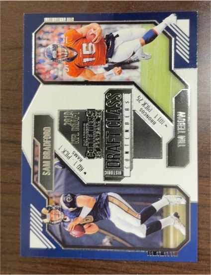 2024 Panini Contenders Historic Draft Class #25 Sam Bradford / Tim Tebow — front
