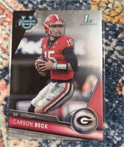 2023 Bowman Chrome University #44 Carson Beck — front