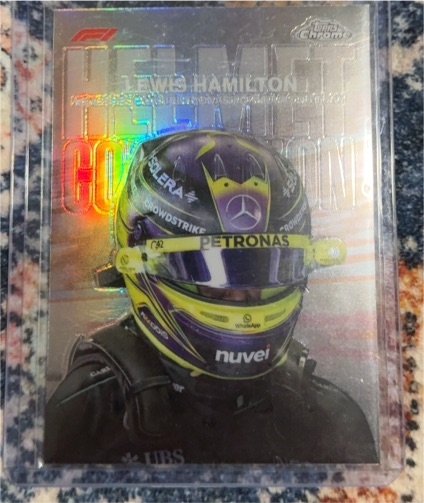 2024 Topps Chrome Formula 1 Helmet Collection #HC-6 Lewis Hamilton — front
