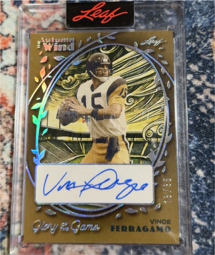 2025 Leaf Glory of the Game The Autumn Wind #AW-VF1 Vince Ferragamo — front