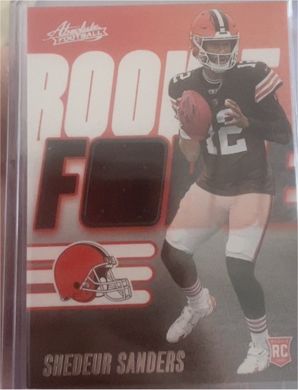 2025 Panini Absolute #RF-SSS Shedeur Sanders Rookie Force Patch — front