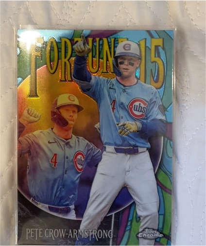 2025 Topps Chrome Update #F15-10 Pete Crow-Armstrong Fortune 15 — front