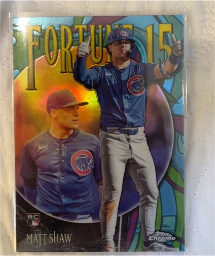 2025 Topps Chrome Update #F15-24 Matt Shaw Fortune 15 — front