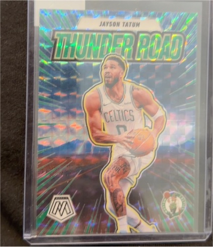 2024-25 Panini Mosaic #6 Jayson Tatum Thunder Road — front