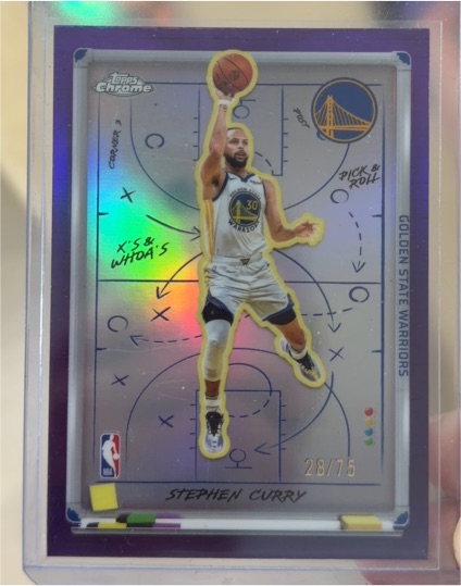 2025 Topps Chrome Basketball X's And Whoa's #XW-5 Stephen Curry — front