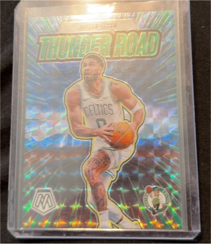 2024-25 Panini Mosaic Thunder Road #6 Jayson Tatum — front