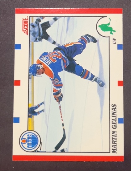 1990-91 Score Canadian #301 Martin Gelinas — front