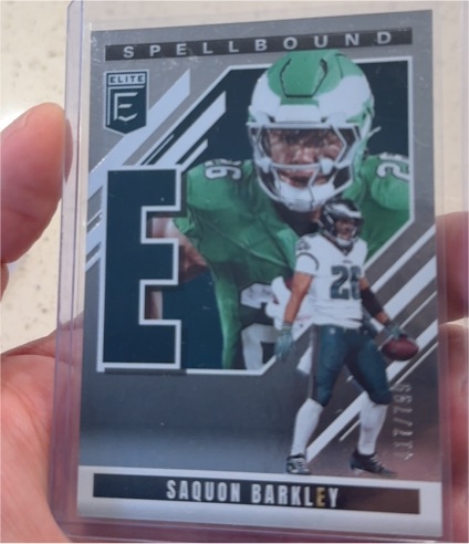 2025 Panini Donruss Elite #6 Saquon Barkley Spellbound Letter E — front