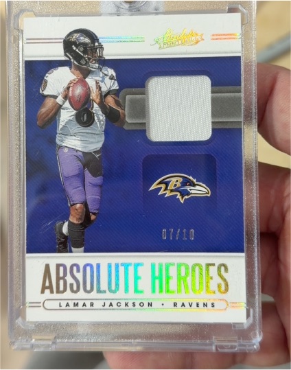 2020 Panini Absolute Heroes #AH-7 Lamar Jackson — front
