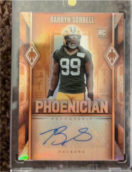 2025 Panini Phoenix #PHP-BSL Barryn Sorrell Phoenician Penmanship RC Packers — front