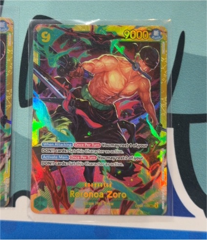 One Piece TCG OP06-118 Roronoa Zoro Wings of the Captain Secret Rare — front
