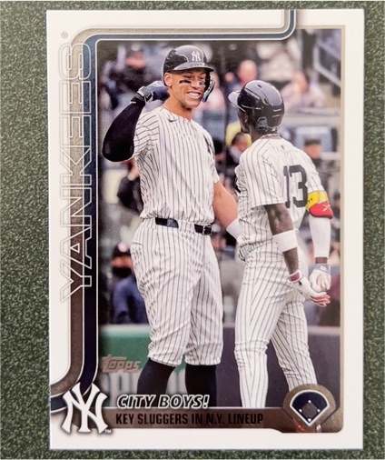 2025 Topps Update #US85 Aaron Judge / Jazz Chisholm Jr. — front