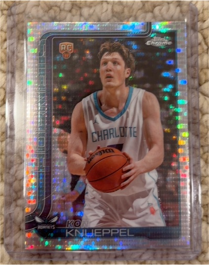 2025-26 Topps Chrome #254 Kon Knueppel X-Fractor Rookie — front