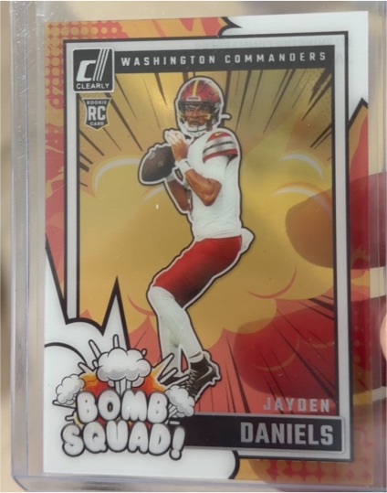 2024 Panini Clearly Donruss #2 Jayden Daniels Bomb Squad — front