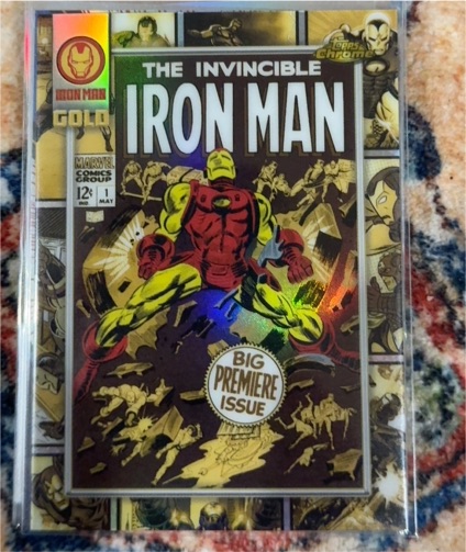 2025 Topps Chrome Marvel Invincible Iron Man Gold Card #IM-3 — front