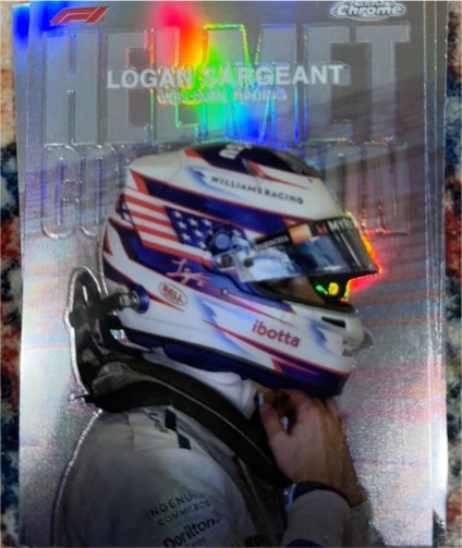 2024 Topps Chrome Formula 1 Helmet Collection #HC-15 Logan Sargeant — front