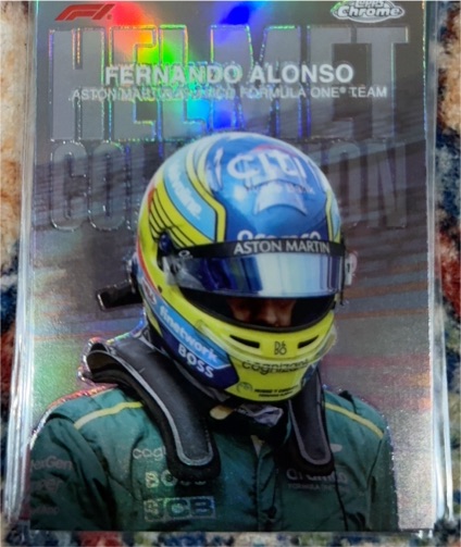 2024 Topps Chrome Formula 1 Helmet Collection #HC-10 Fernando Alonso — front