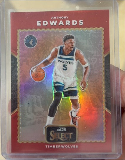 2024-25 Panini Select Score Throwback #15 Anthony Edwards — front