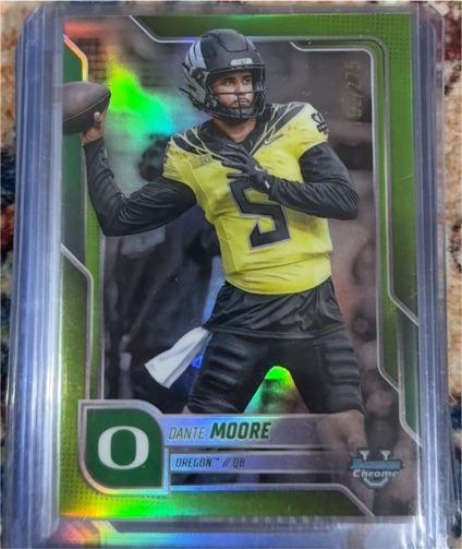 2025 Bowman University Chrome #137 Dante Moore — front