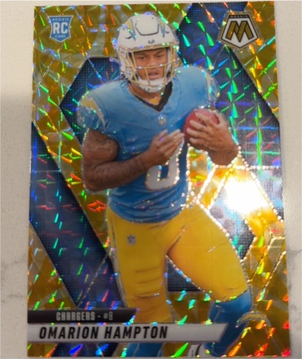 2025 Panini Mosaic #335 Omarion Hampton — front