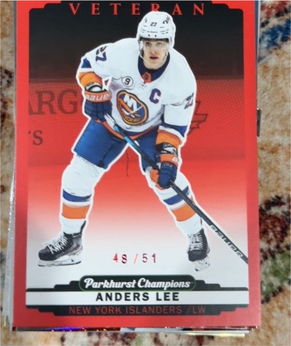 2022-23 Upper Deck Parkhurst Champions #48 Anders Lee — front