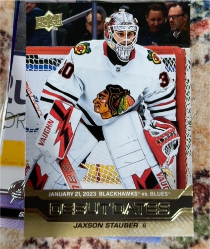 2023-24 Upper Deck Series 1 Debut Dates #DD-8 Jaxson Stauber — front