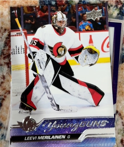 2023-24 Upper Deck Series 1 Young Guns #247 Leevi Merilainen — front