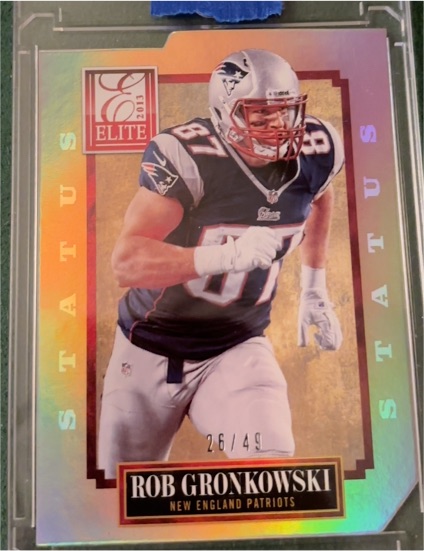 2013 Panini Elite Status Gold Die-Cut #59 Rob Gronkowski — front