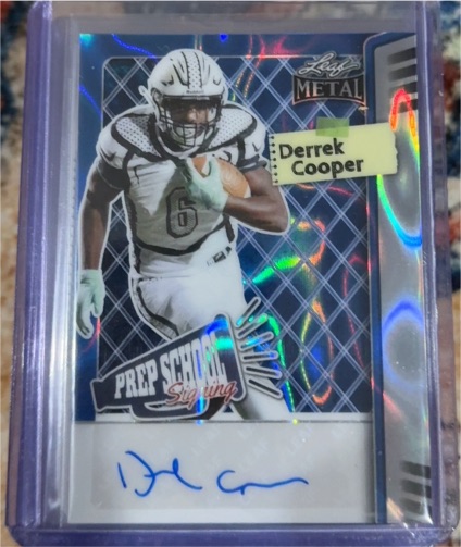2025 Leaf Metal Prep School Signing #PS-DC3 Derrek Cooper — front