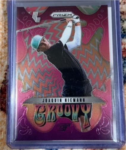 2025 Panini Prizm LIV Golf #1 Joaquin Niemann Groovy — front