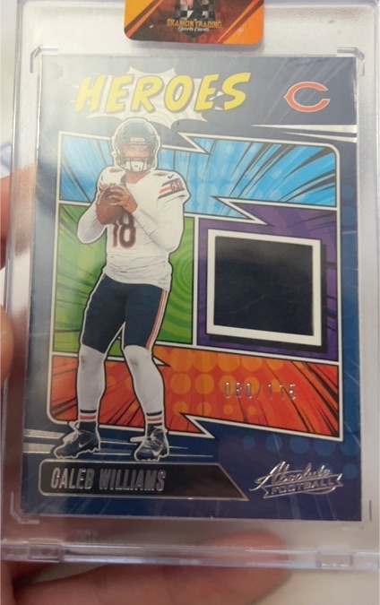 2025 Panini Absolute Heroes Memorabilia #AHM-CWS Caleb Williams — front