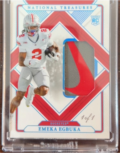 2024 Panini National Treasures #1 Emeka Egbuka — front