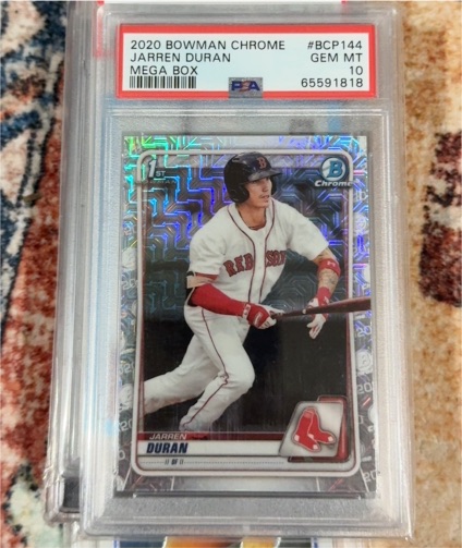 2020 Bowman Chrome #BCP144 Jarren Duran — front