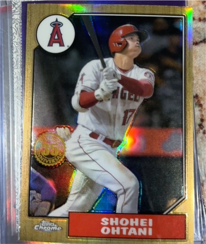 2022 Topps Chrome #87BC-2 Shohei Ohtani 1987 Topps Baseball 35th Anniversary — front