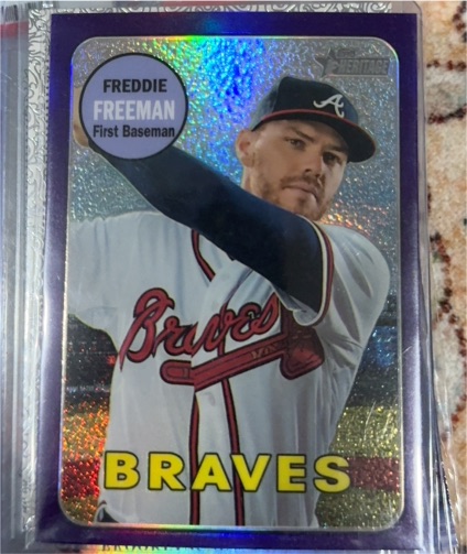 2018 Topps Heritage Chrome #THC-100 Freddie Freeman — front