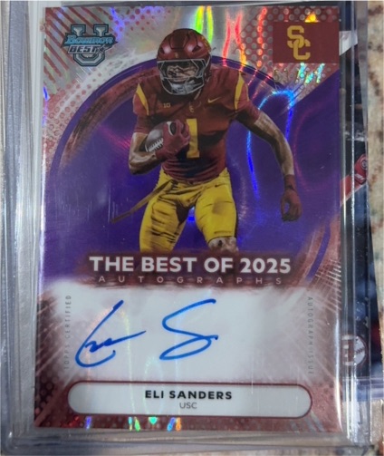 2025 Topps Bowman's Best University Best of 2025 #BOA-ELI Eli Sanders — front