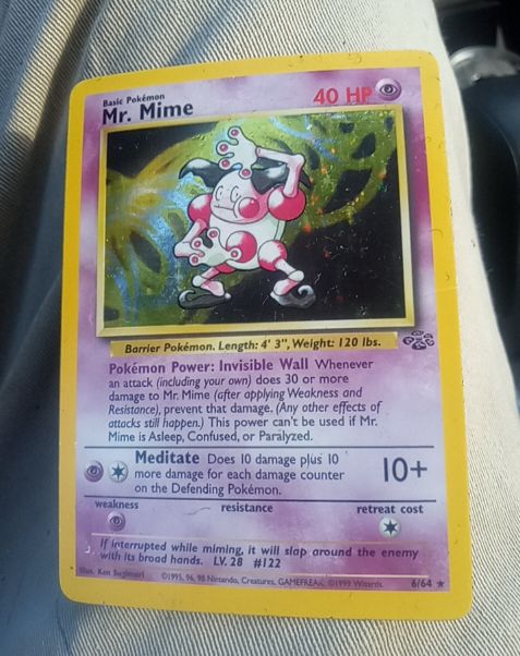 1999 Pokémon Jungle #22 Mr. Mime — front