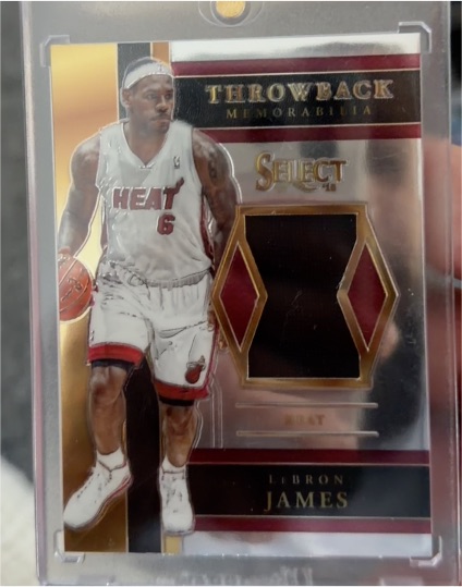 2017-18 Panini Select Throwback Memorabilia #TM-LBJ LeBron James — front
