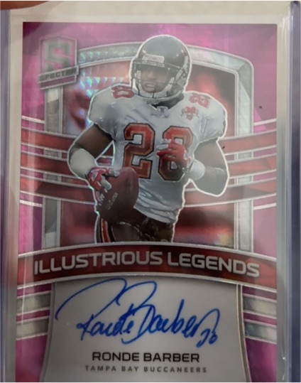 2021 Panini Spectra #ILS-RB Ronde Barber Illustrious Legends Auto — front