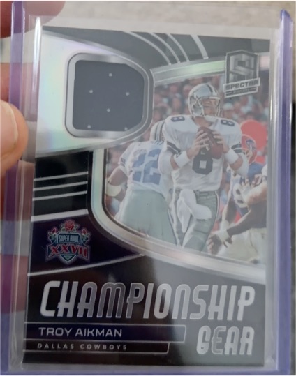2021 Panini Spectra Super Bowl XXVII Championship Gear #CG-TA Troy Aikman — front