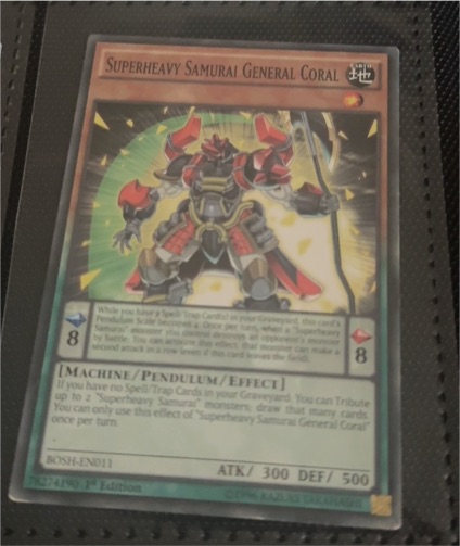 Yu-Gi-Oh! 2014 Breakers of Shadow BOSH-EN011 Superheavy Samurai General Coral — front