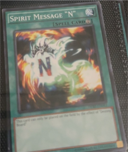 1996 Yu-Gi-Oh! #LON-090 Spirit Message "N" — front