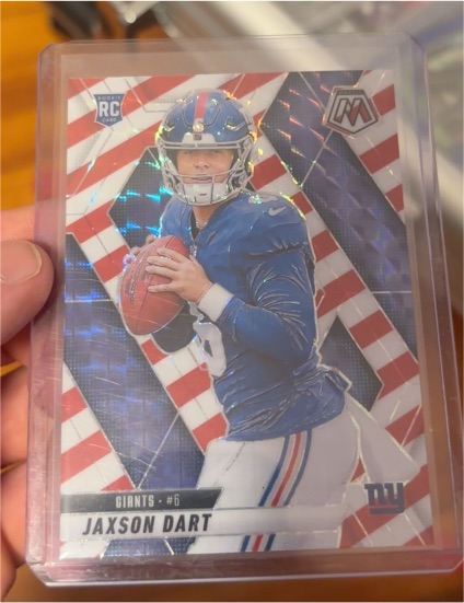 2025 Panini Mosaic #362 Jaxson Dart RC Red & White Stripe Prizm — front