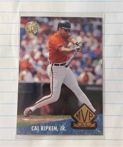 1992 Fleer Ultra #5 Cal Ripken Jr. Award Winner MVP — front