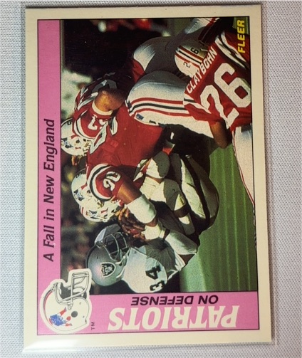 1988 Fleer Team Action #26 Clayborn New England Patriots — front