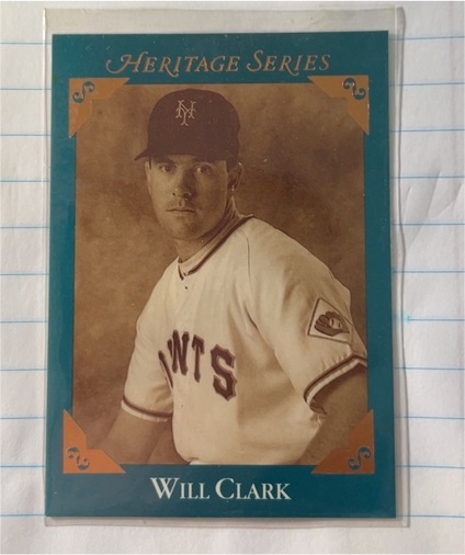 1992 Studio Heritage Series #BC-8 Will Clark — front
