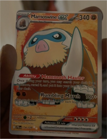 2025 Pokémon SV09: Journey Together #174/159 Mamoswine ex — front